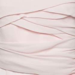 Pre Owned Max Mara Pink Silk Draped Side Belted Jessica Sleeveless Jumpsuit XS