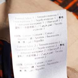 Pre Owned Valentino Orange & Navy Giraffe Print Voile Maxi Dress M