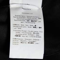 Pre Owned Valentino Black Mink Fur Butterfly Embellished Coat S