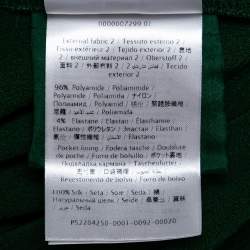 Valentino Green Crepe Pleated Stripe Detail Zip-Up Track Jacket S