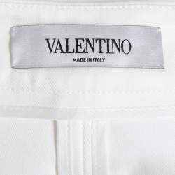 Pre Owned Valentino White Cotton Shorts M