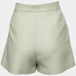 Valentino Light Green Wool and Silk Shorts M