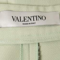 Valentino Light Green Wool and Silk Shorts M