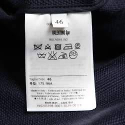 Valentino Blue Canvas Mid-Length Coat L