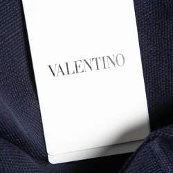 Valentino Blue Canvas Mid-Length Coat L