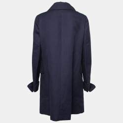 Valentino Blue Canvas Mid-Length Coat L