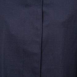 Valentino Blue Canvas Mid-Length Coat L