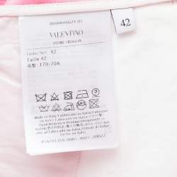Pre Owned Valentino Pink Floral Printed Cotton Shorts M
