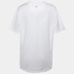 Valentino Special Edition White Print Cotton Half Sleeve T-Shirt M