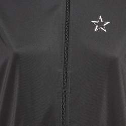 Pre Owned Valentino Black VLTN Star Print Jersey Sporty Midi Dress L