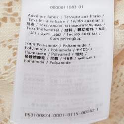 Pre Owned Valentino White Eyelet Knit Wide Leg Pants S