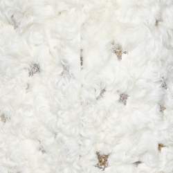 Valentino Cream Star Sequined Lamb Fur Gillet S