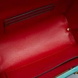 Pre Owned Valentino Black Leather Rockstud Alcove Box Top Handle Bag