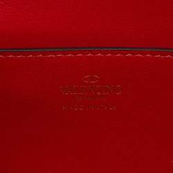 Pre Owned Valentino Black Leather Rockstud Alcove Box Top Handle Bag
