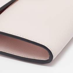 Valentino Light Pink Leather Rockstud Flap Wallet on Chain