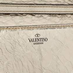 Pre Owned Valentino Gold Leather Loco Shoulder Bag
