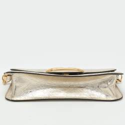 Pre Owned Valentino Gold Leather Loco Shoulder Bag