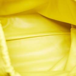 Pre Owned Valentino Yellow Woven Leather Allknots Shopper Tote