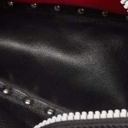 Pre Owned Valentino Black Quilted Leather Rockstud Spike Camera Crossbody Bag