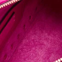 Pre Owned Valentino Pink Leather Small Rockstud Flip Lock Shoulder Bag