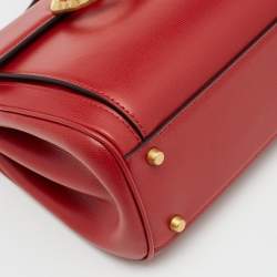 Valentino Red Leather Medium Rockstud Alcove Tote