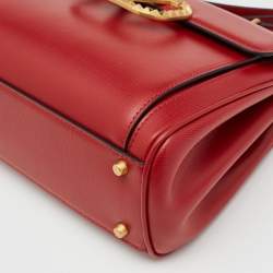 Valentino Red Leather Medium Rockstud Alcove Tote