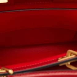 Valentino Red Leather Medium Rockstud Alcove Tote