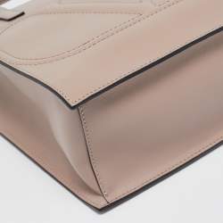 Pre Owned Valentino Dusty Pink Leather Small VLogo Walk Tote