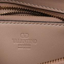 Pre Owned Valentino Dusty Pink Leather Small VLogo Walk Tote