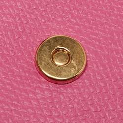 Pre Owned Valentino Pink Leather VLogo Gusset Card Case