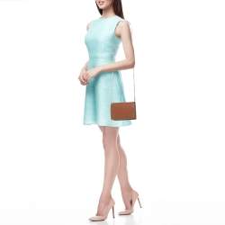 مملوكة مسبقًا Valentino Brown Leather Rockstud Wallet On Chain