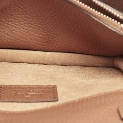 مملوكة مسبقًا Valentino Brown Leather Rockstud Wallet On Chain