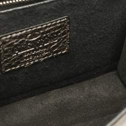 Pre Owned Valentino Metallic Leather Small Rockstud Glam Lock Flap Bag