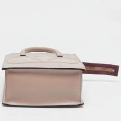 Pre Owned Valentino Beige Poudre Leather Small VLogo Walk Tote