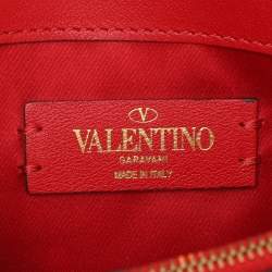 Valentino Red Leather VRing Chain Crossbody Bag