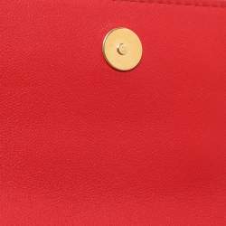 Valentino Red Leather VRing Chain Crossbody Bag