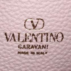 Valentino Pink Leather Rockstud Shoulder Bag