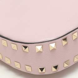 Valentino Pink Leather Rockstud Shoulder Bag