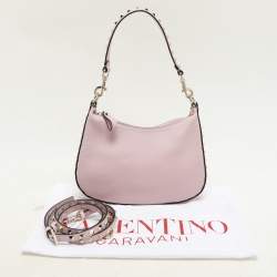 Valentino Pink Leather Rockstud Shoulder Bag
