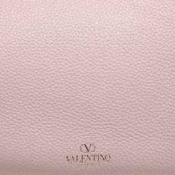 Valentino Pink Leather Rockstud Shoulder Bag