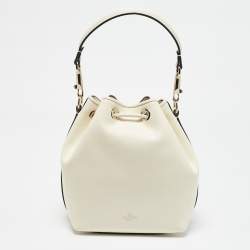 مملوكة مسبقًا Valentino Cream Leathert Loco Bucket Bag