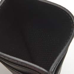 Pre Owned Valentino Black Leather VLogo Card Holder