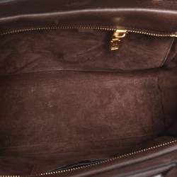 Pre Owned Valentino Brown Leather Medium One Stud Tote