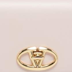 Pre Owned Valentino Pink Leather VLogo The Bold Edition Wallet on Strap