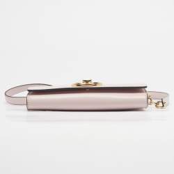 Pre Owned Valentino Pink Leather VLogo The Bold Edition Wallet on Strap