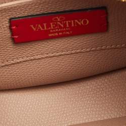 Pre Owned Valentino Beige Leather Mini VLogo Hobo
