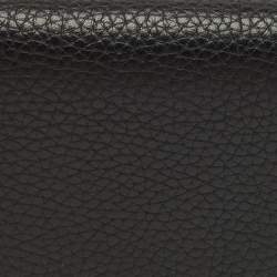 Pre Owned Valentino Black Leather Rockstud Flap Card Case