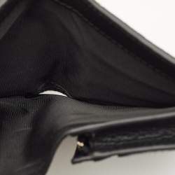 Pre Owned Valentino Black Leather Rockstud Flap Card Case