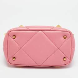 مملوكة مسبقًا حقيبة فالنتينو يد علوية صغيرة جلد وردي مبطن روما ستد