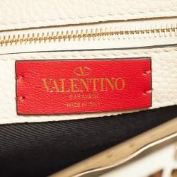 Pre Owned حقيبة هو بو جلد كريم روكستد فالنتينو